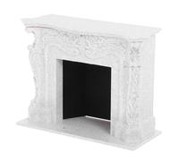VALICLUD Miniature Fireplace Prop Vintage European Style Dollhouse Accessory for Realistic Scene Decoration Lightweight Detailed Design for Endless Dollhouse Enjoyment
