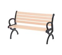 VALICLUD Miniature Park Bench Model Brown Red Mini Chair for Dollhouse for Sand Table Decor Miniature Garden Furniture Accessory Compact for Creative Landscaping
