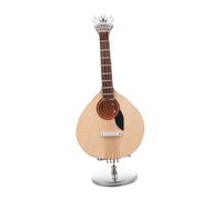 VALICLUD Miniature Portuguese Guitar Model with Metal Stand and Gift Box Creative Mini Music Instrument Ornament for Home Office and Music Lovers Desktop Decor