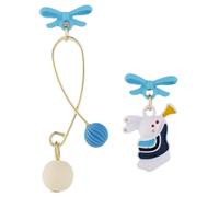 VALICLUD Minimalist Rabbit Pendant Earrings for Women Asymmetric Bunny Drop Dangle Jewelry Lightweight for Weddings Parties and Everyday Wear