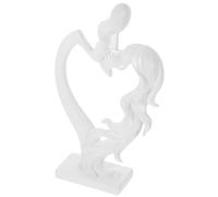 VALICLUD Minimalist Resin Couple Statue Decoration Romantic Kissing Lover Sculpture for Bedroom Living Room Nordic Style Anniversary and Valentines Day Gift Modern Home Ornament