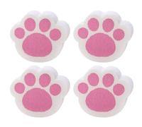 VALICLUD Mirror Cleaning Sponge Set Easy to Clean Cat Claw Shaped 4pcs Gentle Design Polyester Acrylic Foam Sponges Non-Scratch Scrubber for Bathroom and Kitchen for Mirrors