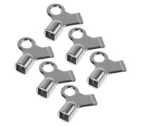 VALICLUD Mm Square Radiator Bleed Valve Key 6 Pcs Zinc Alloy with Internal Square Design and Single Hole for Easy Turning Accurate Fit for Home Heating System Exhaust Application
