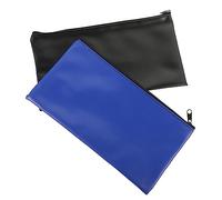 VALICLUD Money Bag Zipper 2 Pack Security Cash Bags Coin Holder Small Makeup Pouch Tissue Holder for Purse Mini Pouch Travel Toiletries Bag Black Blue