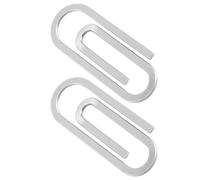 VALICLUD Money Clips Portable 2pcs Silver Stainless Steel Bills Fixator and Paper Clips Small, Easy to Carry and Store, Lightweight File Fixation Holders for Office and School