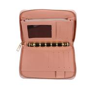 VALICLUD Money Organizer Wallet for Budgeting Stylish Pu Zipper Cash Pouch Handle Capacity for Home Office School and Women Financial Planning