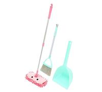 VALICLUD Mop and Broom Set Cleaning Playset for Pretend Housekeeping Role Play Mini Dustpan and Mop Set Mint Green and Pink Friendly Lightweight Design for Boys and Gift