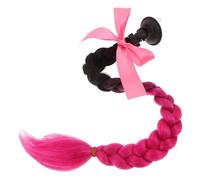 VALICLUD Motorcycle Helmet Braid Ponytail Accessory with Detachable Suction Cup Long Braided Pigtail 25" for Atv E-Bike Scooter Helmet Decoration