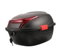 VALICLUD Motorcycle Rear Box Large Capacity Motorbike Tail Storage Box Reinforced Base and Straps Suitable for Electric Scooters and Motorcycles Matte Black Random Color