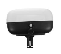VALICLUD Motorcycle Trunk Backrest Rear Storage Box with Mechanical Lock for Electric Bikes Scooters and Motorbikes White Large Capacity Easy Installation Weather Resistant