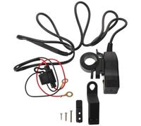 VALICLUD Motorcycle USB Charger with Dual USB Ports Pd Fast Charging Adapter Digital Voltage Display Handlebar Mount Power Outlet for Phone Gps Tablet and Battery Charging