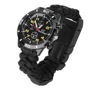 VALICLUD Mountaineering Watch Outdoor Thermometer Compass Lanyard Strap for Hiking Camping Running Multifunctional Field Exploration