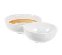 VALICLUD Multi-Function Ceramic Sauce Dipping Bowl with Divided Compartments Smooth Touch Side Dish Plate for Salads Snacks Desserts for Family Meals Parties Restaurants Green