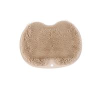 VALICLUD Multi-Function Foot Massager Scrubber Mat Brown with TPR Bristles for Exfoliating Cleaning and Improving Circulation Suitable for Shower and Bathroom Use