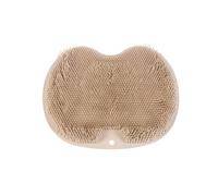 VALICLUD Multi-Function Foot Scrubber Mat for Shower with Cleaning Bristles and Foot Massage Pads for Plantar Relief and Improved Circulation Brown