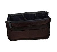 VALICLUD Multi-Layer Bag Liner with Large Capacity, Foldable Handbag Insert Organizer, Multipurpose Makeup Storage Pouch for Travel and Daily Use, Coffee Color