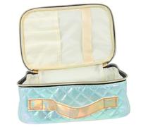 VALICLUD Multifunction Waterproof Large Capacity Makeup Cosmetic Organizer Bag Portable Travel Storage Pencil Camera Accessories Holder Blue Quilted