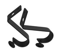 VALICLUD Multifunctional Iron Curtain Rod Bracket for Wall Mounting Single Support Holder Suitable for Indoor and Outdoor Curtains Stylish Black Finish Window Rod Support for Versatile