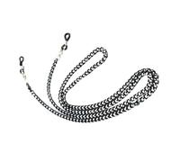 VALICLUD Multipurpose Black Aluminium Mask Strap Non-slip Glasses Rope Eyeglasses Chain Dual-use Neck Lanyard for Sunglasses and Face Masks Practical Reusable
