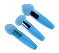 VALICLUD Multipurpose Makeup Sponge Pens 3pcs Blue Set Handheld Cosmetic Blenders for Women Travel Beauty Supplies and Makeup Accessories
