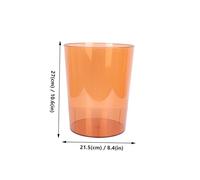 VALICLUD Multipurpose Pet Rubbish Container with Fine Workmanship Transparent Medium Orange Trash Can and Flower Bucket for Home Office Garden Storage and Decoration