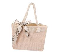 VALICLUD Multipurpose Straw Shoulder Bag for Women Handwoven Beige Handbag Stylish Outdoor Tote for Beach Party Shopping Lightweight and Elegant Design