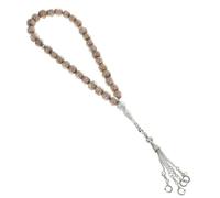 VALICLUD Muslim Prayer Rosary Beads Bracelet 1cm Glass Islamic Prayer Bead String Purple Religious Worship Jewelry for Meditation and Spiritual Use