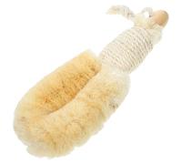 VALICLUD Natural Body Scrubber Brush with Wooden Handle Ergonomic Bath Brush for Gentle Exfoliating Shower and Full Body Cleansing Suitable for Adults