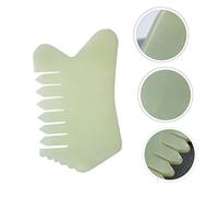 VALICLUD Natural Jade Hair Scalp Massager Comb and Body Scraping Board 2pcs Set for Relaxation and Spa Therapy