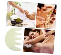VALICLUD Natural Jade Stone Hair Massage Comb for Scalp and Face Wide Tooth Static Gua Sha Massager Promotes Blood Flow Reduces Tension Suitable for All Hair Types Portable Head Massage