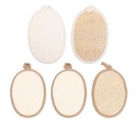 VALICLUD Natural Loofah and Removing Dead Skin Cells Exfoliating Body Scrubber 5pcs Healthy Glow for Shower and Daily Bathing Suitable for Men and Women