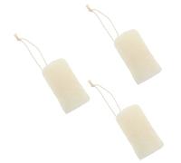 VALICLUD Natural Loofah Sponge 3pcs 10cm Organic Scrubbing Loofah Towel for Shower and Kitchen Cleaning with Bleached Rope, Eco-Friendly Bath Body Scrubber for Men and Women