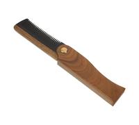 VALICLUD Natural Ox Horn and Rosewood Foldable Beard Comb Small Portable Wooden Comb for Men Gentle Detangling Travel-friendly Grooming Tool