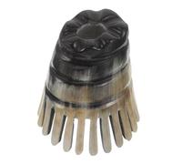 VALICLUD Natural Ox Horn Massage Comb with Meridian-focused Structure and Ergonomic Design, Black Scalp Massager Comb for Soothing Head Massage and Improving Well Being, Suitable for Men
