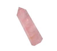 VALICLUD Natural Pink Hexagonal Crystal Wand Polished Stone for Feng Shui Arrangements Home Decor Healing Mineral Display Gift