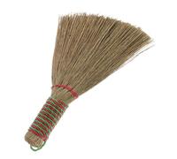 VALICLUD Natural Straw Broom with Wooden Handle for Indoor Cleaning Bed Dusting and Floor Sweeping Hand Brush for Home Use in Living Room and Outdoor Spaces