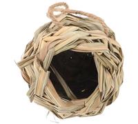 VALICLUD Natural Straw Woven Bird Nest and Hamster Hideaway Offering Cozy Shelter and Nesting Space, for Small Animal Habitats and Photography