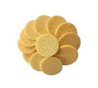VALICLUD Natural Wood Pulp Facial Cleaning Sponge 50pcs Round 80x8mm for Makeup Removal and Daily Cleansing Suitable for Skin Types