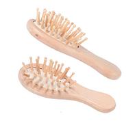 VALICLUD Natural Wooden Cushion Comb Beech Paddle Hair Brush for Scalp Massage Ergonomic Handle Design for Home Hotel Use