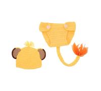 VALICLUD Newborn Lion Cub Costume Photography Outfit Soft Non-irritating Animal Themed Clothes for Boys Photoshoot and Birthday Milestone Sessions