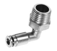 VALICLUD Nickel Plated Elbow Air Fitting Push to Connect Adapter for Pneumatic Systems Quick Installation Suitable for Tight Spaces and Directional Changes