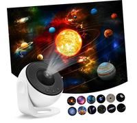 VALICLUD Night Light Projector with Film Discs USB Powered Sky Bedroom Lamp Rotatable Nebula and Moon Projection for Sleep Romantic Indoor Ambiance Decor