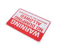 VALICLUD No Dumping Sign Iron Warning with Legal Enforcement Violators Will Be Prosecuted Clear Outdoor Wall Sign Weather Resistant Community Protection Notice