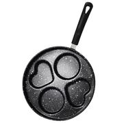 VALICLUD Non-Stick Mini Egg Pan with Multiple Grooves Marble Coating Frying Pan for Pancakes and Breakfast Cooking Easy-Clean Round Skillet for Gas and Induction Stoves