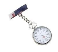 VALICLUD Nurse Pocket Watch Digital Fob Watch 24-Hour Display for Women Medical Staff Student Exam Keychain