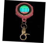 VALICLUD Nurse Pocket Watch Digital Nursing Watch Simple Appearance Silicone Plastic Precision Movement Portable with Keychain Clip on Nurse's Week 10.00X4.00X1.00Cm
