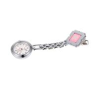 VALICLUD Nurse Watch Brooch Silver Chain Pink Clip Fob Watch Infection Control Design Nursing for Healthcare Professionals