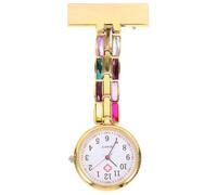VALICLUD Nurses Watch Quartz Clip-On Brooch with Rhinestone Design for Hospital Use by Nurses and Doctors