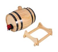 VALICLUD Oak Whiskey Barrel with Spigot for Liquor Storage Wooden Beer Dispenser Barrel with Stand Unique Rustic Pub Cellar Decoration Multipurpose Beverage Serving Container