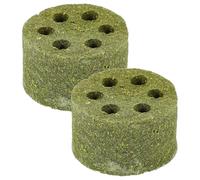 VALICLUD Organic Timothy Hay Chew for Rabbits and Hamsters, 2pcs Natural Small Bunny Teething Snacks, Safe Pet Chewing Playthings for Small Animals